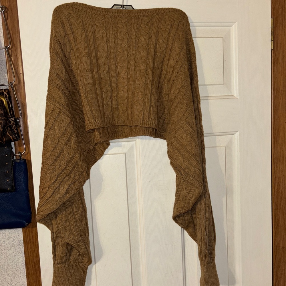 Hera Collection Cable Knit Two-Piece Set - Camel Brown - Picture 5 of 9
